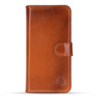 Solidenz Moda Book Samsung Galaxy S26 Plus echt leren hoesje – Bruin