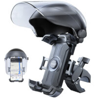Joyroom Telefoonhouder met Zonnescherm voor Fiets en Motor – Zwart