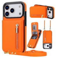 Solidenz Fashion Wallet case with drawstring iPhone 17 Pro Max – Orange