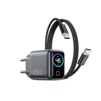 WiWU Voyager 45W GaN Snellader Combo met Smart Display – Zwart