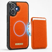 Solidenz MagSafe Wallet Backcover voor iPhone 16 – Oranje