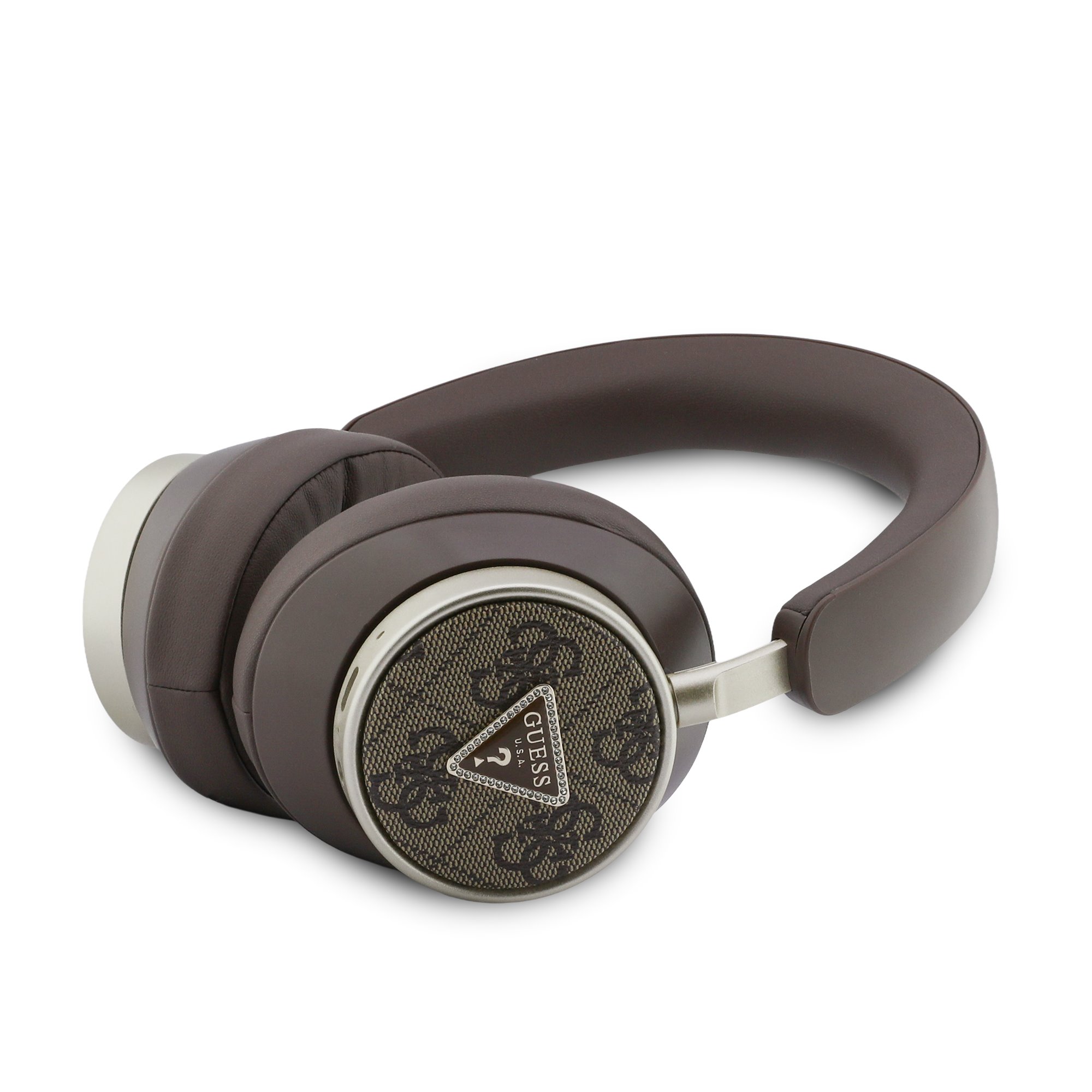 Guess PU 4G Triangle Logo ENC Draadloze Koptelefoon - Bruin - Afbeelding 3