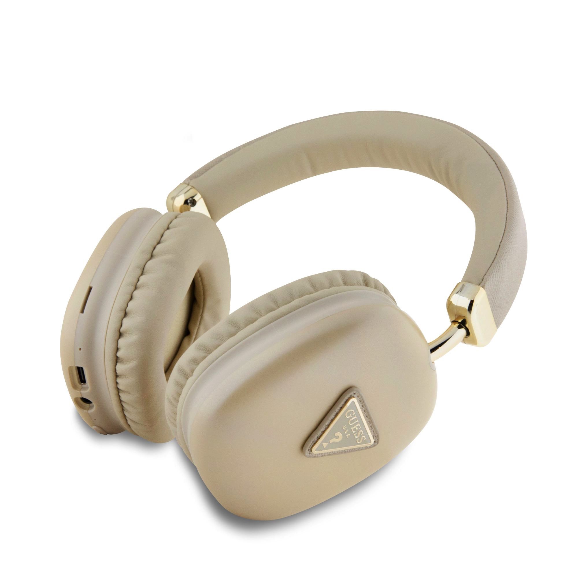 Guess Saffiano Triangle Logo Draadloze Koptelefoon - Goud - Afbeelding 3