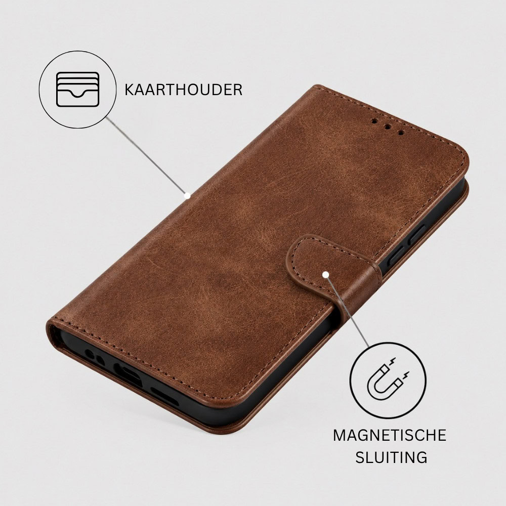 Solidenz Book Case for Samsung Galaxy S26 FE, Brown - Image 3