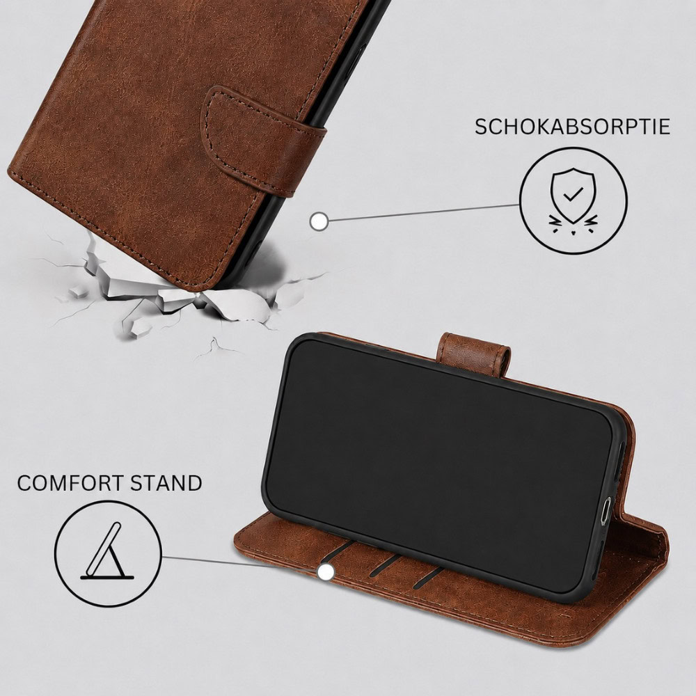 Solidenz Book Case for Samsung Galaxy S26 FE, Brown - Image 4