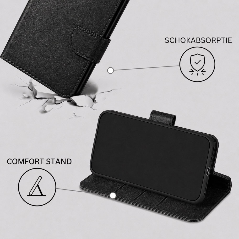 Solidenz Bookcase for Samsung Galaxy S26 FE, Black - Image 4