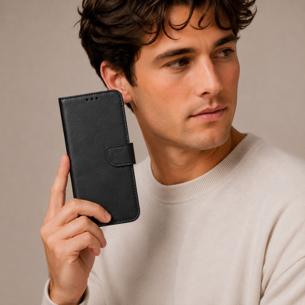 Solidenz Bookcase for Samsung Galaxy S26 FE, Black - Image 5
