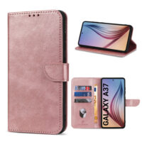 Solidenz Bookcase Case for Samsung Galaxy A37 – Rose Gold | 3 card slots, magnetic closure & stand