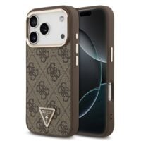Guess 4G Triangle Logo iPhone 18 Pro / 17 Pro Case with MagSafe – Brown