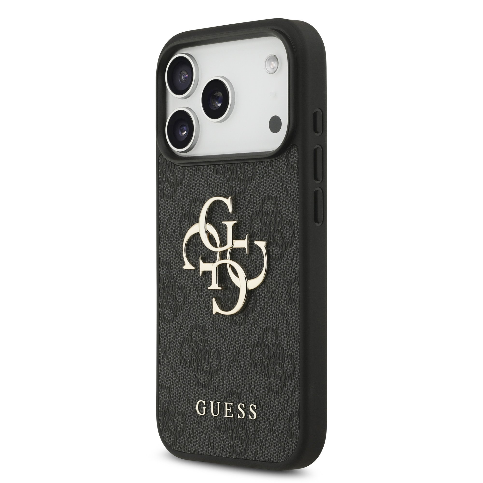 Guess PU 4G Metal Logo Hoesje iPhone 18 Pro / 17 Pro - Grijs - Afbeelding 2