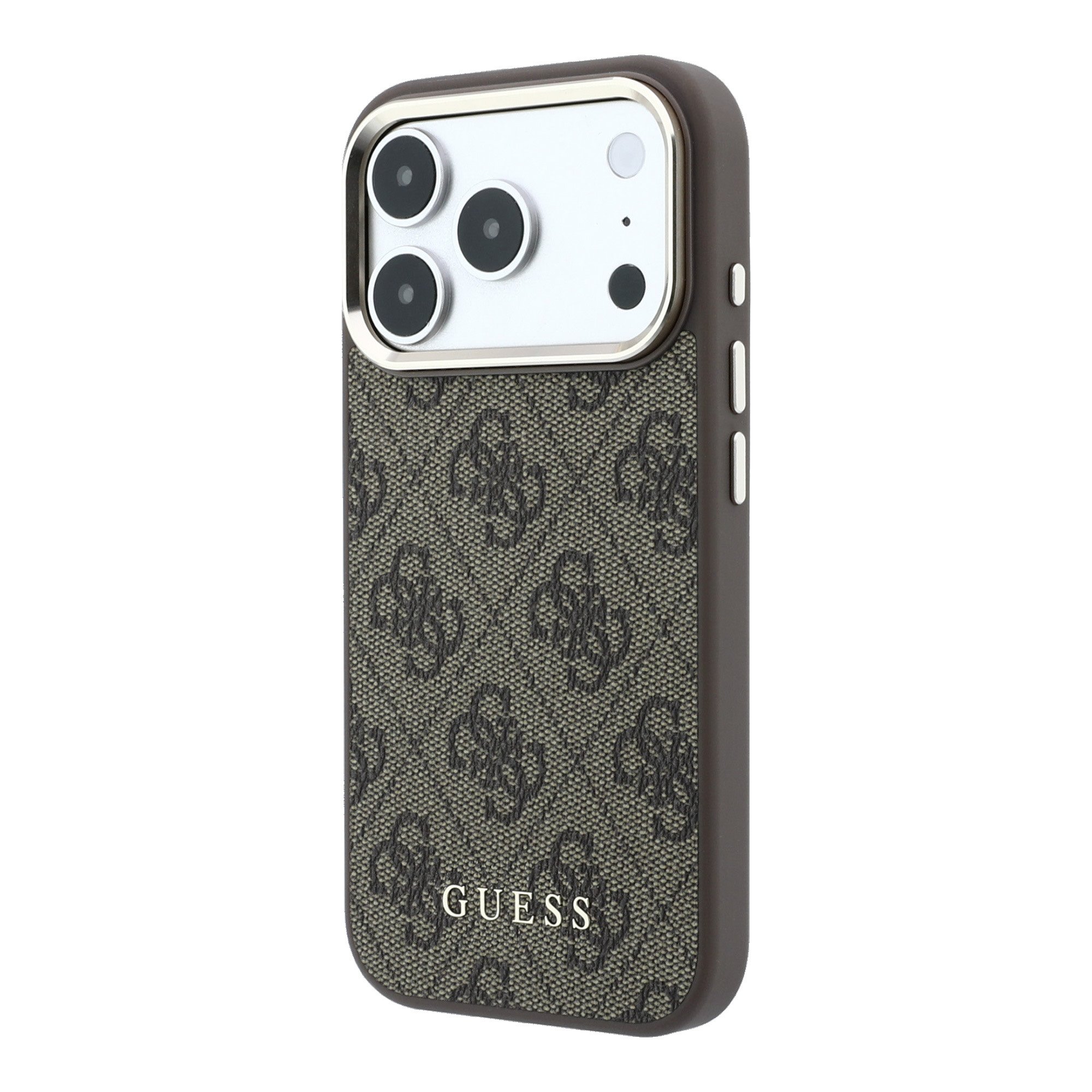 Guess PU Leather 4G Gold Frame MagSafe Hoesje iPhone 18 Pro Max / 17 Pro Max - Bruin - Afbeelding 2