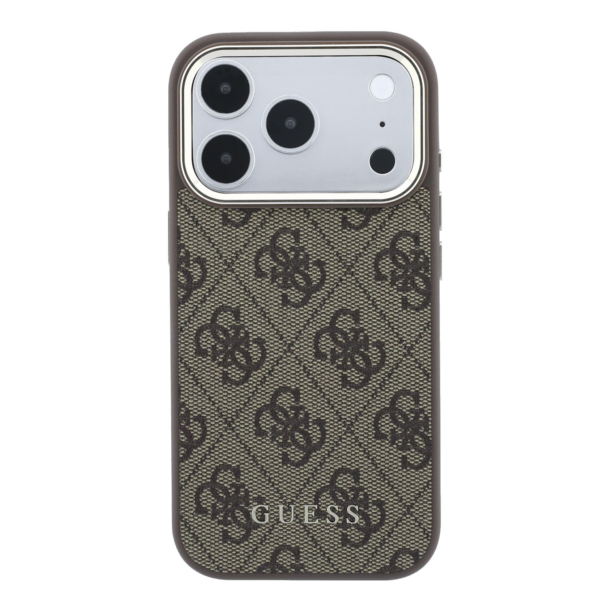 Guess PU Leather 4G Gold Frame MagSafe Hoesje iPhone 18 Pro Max / 17 Pro Max - Bruin - Afbeelding 3