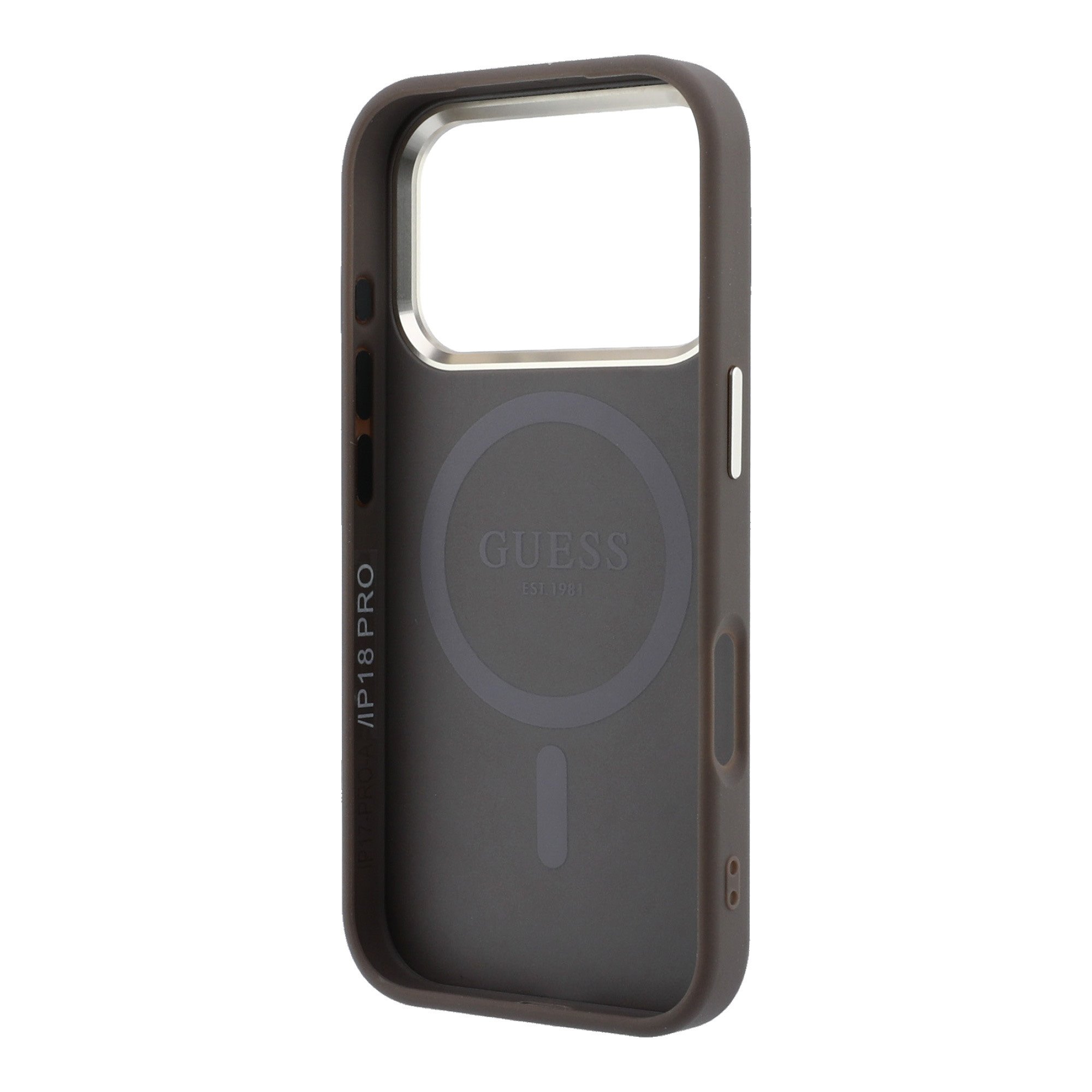 Guess PU Leather 4G Gold Frame MagSafe Hoesje iPhone 18 Pro Max / 17 Pro Max - Bruin - Afbeelding 6