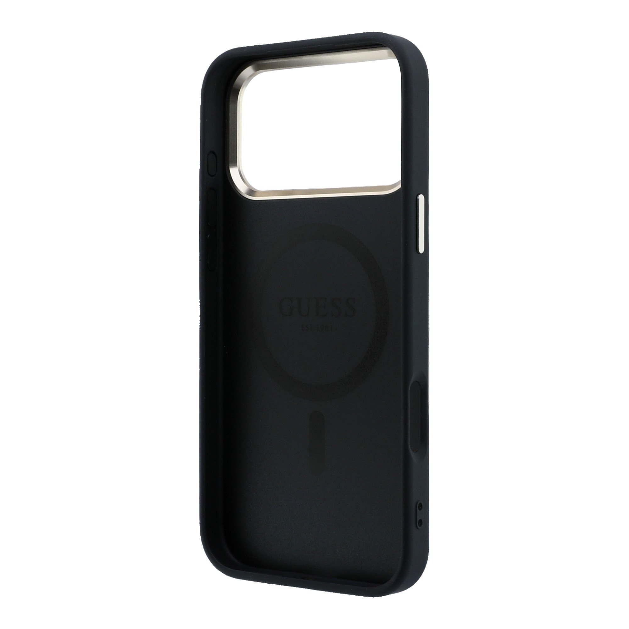 Guess PU Leather 4G Gold Frame MagSafe Hoesje iPhone 18 Pro Max / 17 Pro Max - Zwart - Afbeelding 6