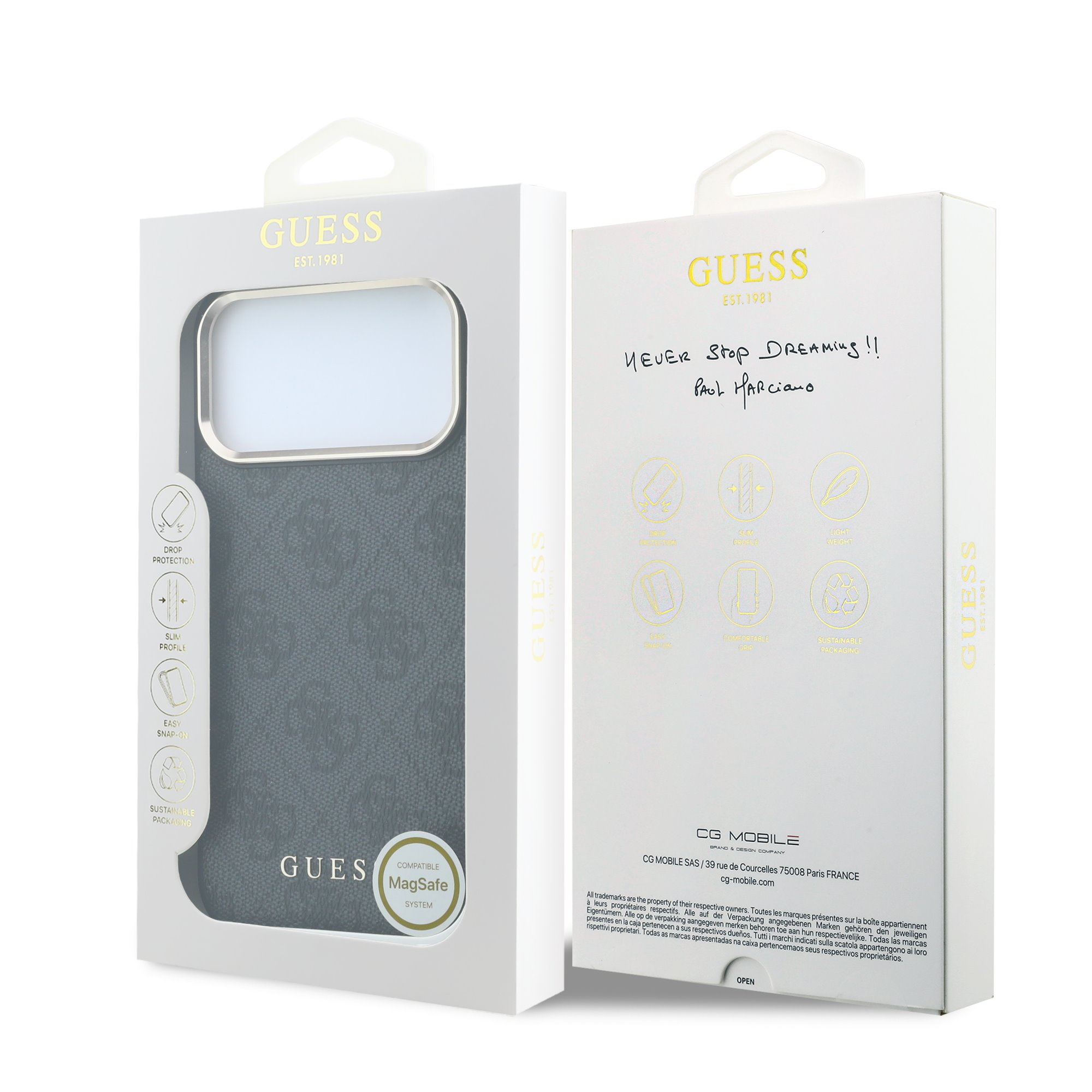 Guess PU Leather 4G Gold Frame MagSafe Hoesje iPhone 18 Pro Max / 17 Pro Max - Zwart - Afbeelding 7