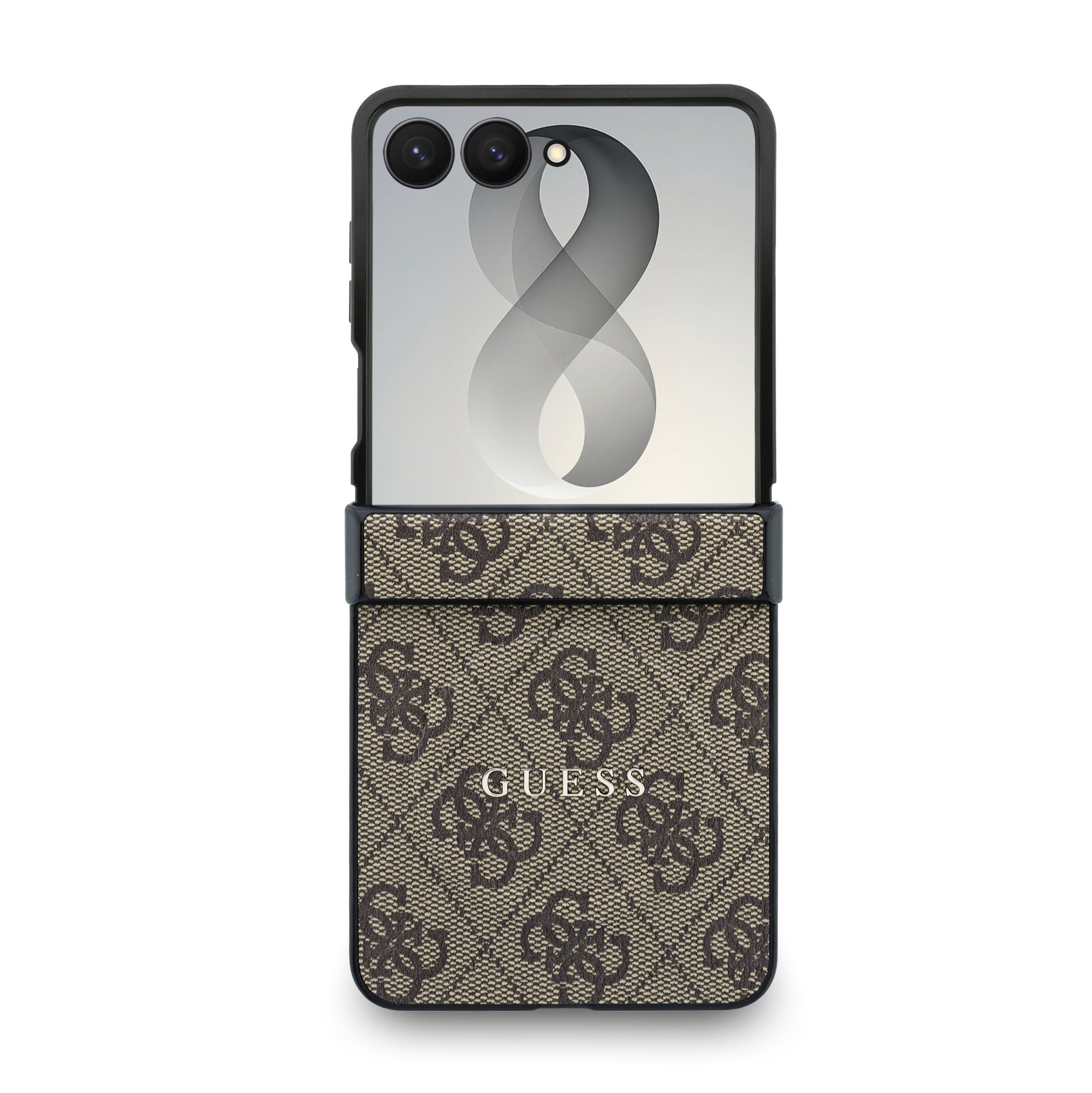 Guess PU Leather 4G Magnetisch Hoesje Samsung Galaxy Z Flip 8 - Bruin