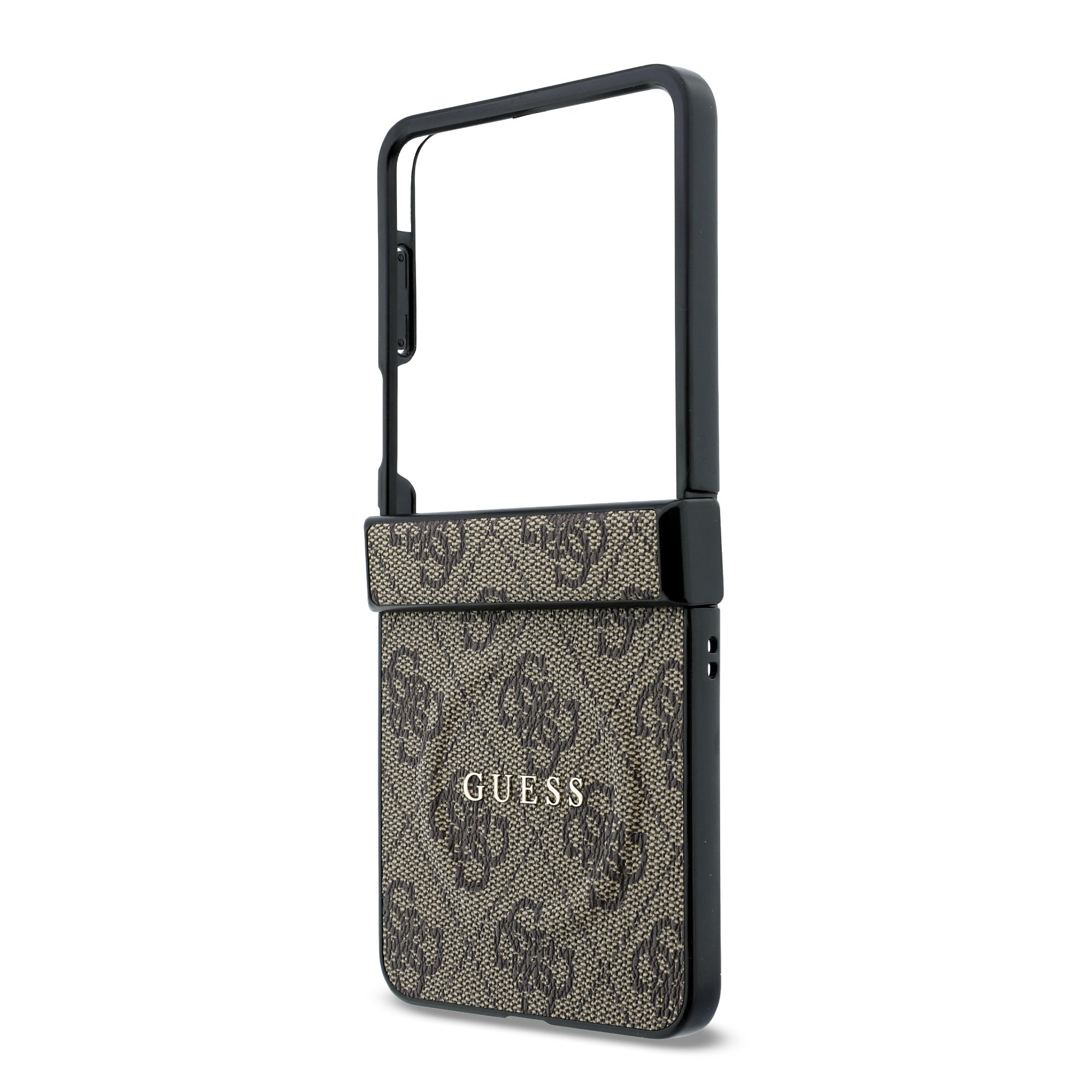 Guess PU Leather 4G Magnetisch Hoesje Samsung Galaxy Z Flip 8 - Bruin - Afbeelding 5