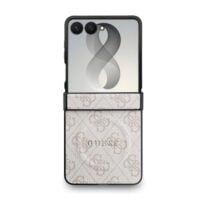 Guess PU Leather 4G Magnetisch Hoesje Samsung Galaxy Z Flip 8 – Roze